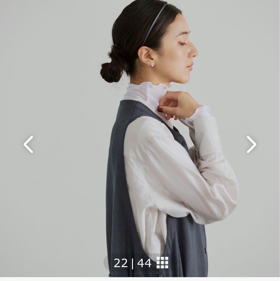 北欧暮らしの道具店　品よくまとまるジャンパースカート　グレー