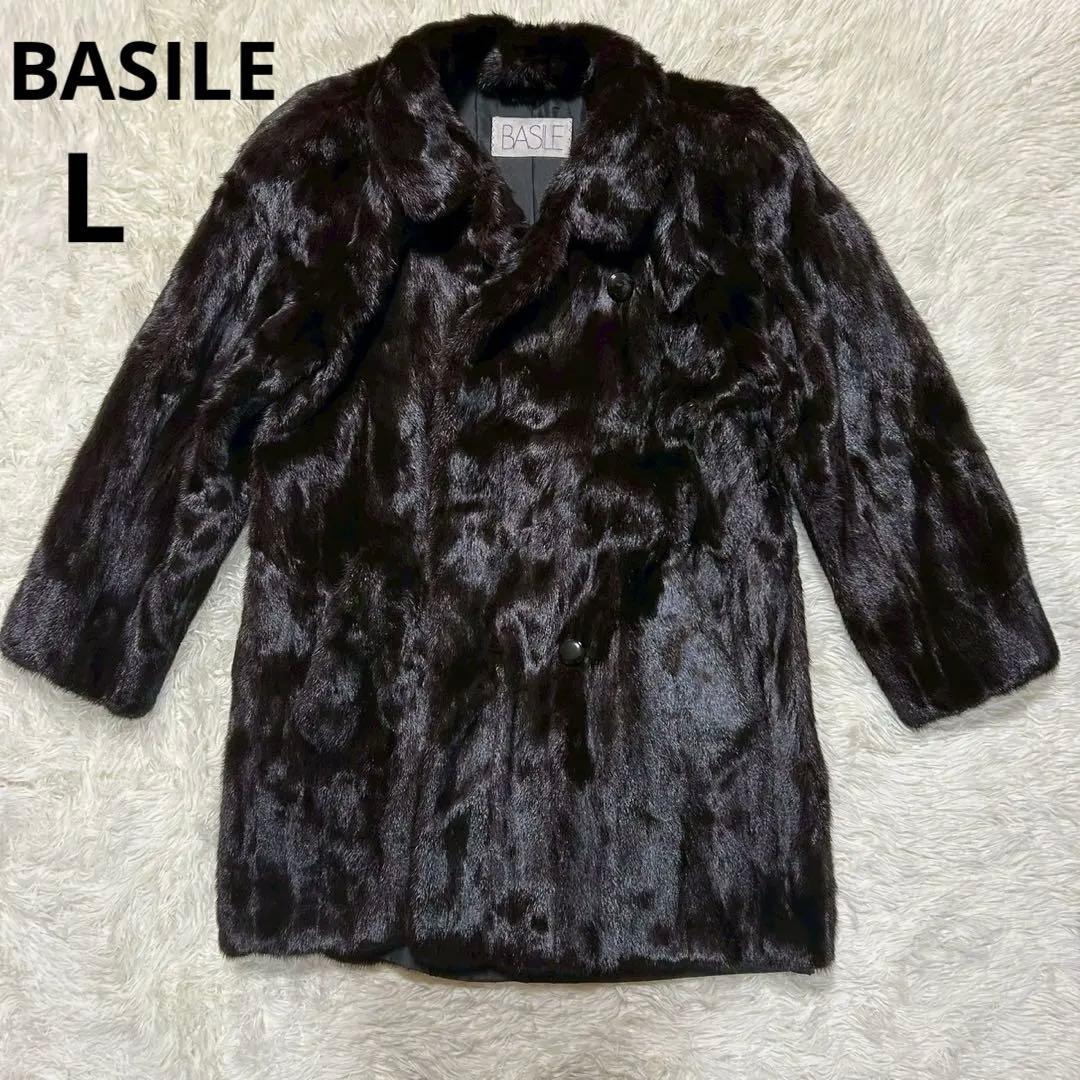 BLACKGLAMA ミンク毛皮コート BASILE ヴィンテージ 高級 ミドル