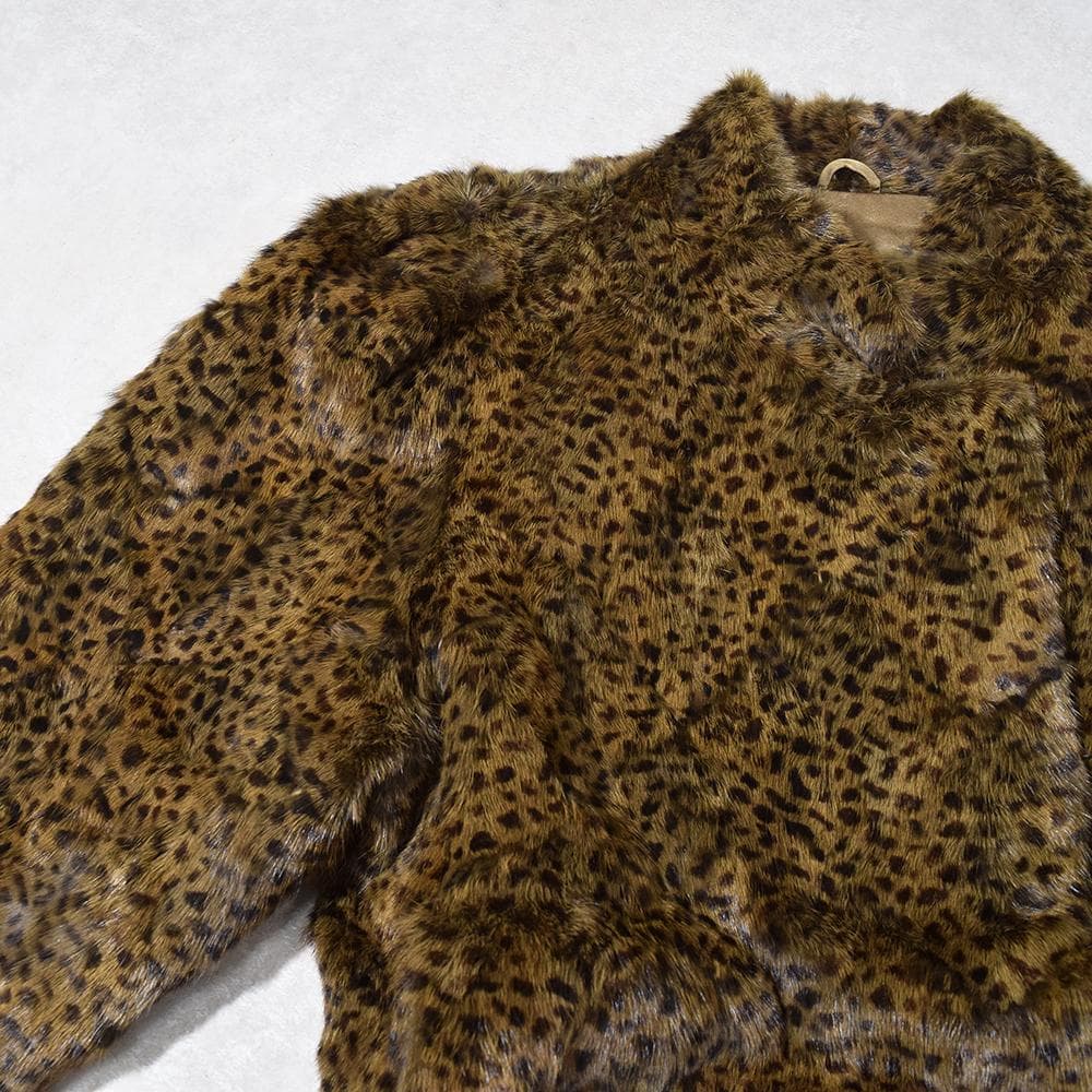 エンバ EMBA シェアード ウィーゼル ファー 毛皮コート ヒョウ柄 ミンク