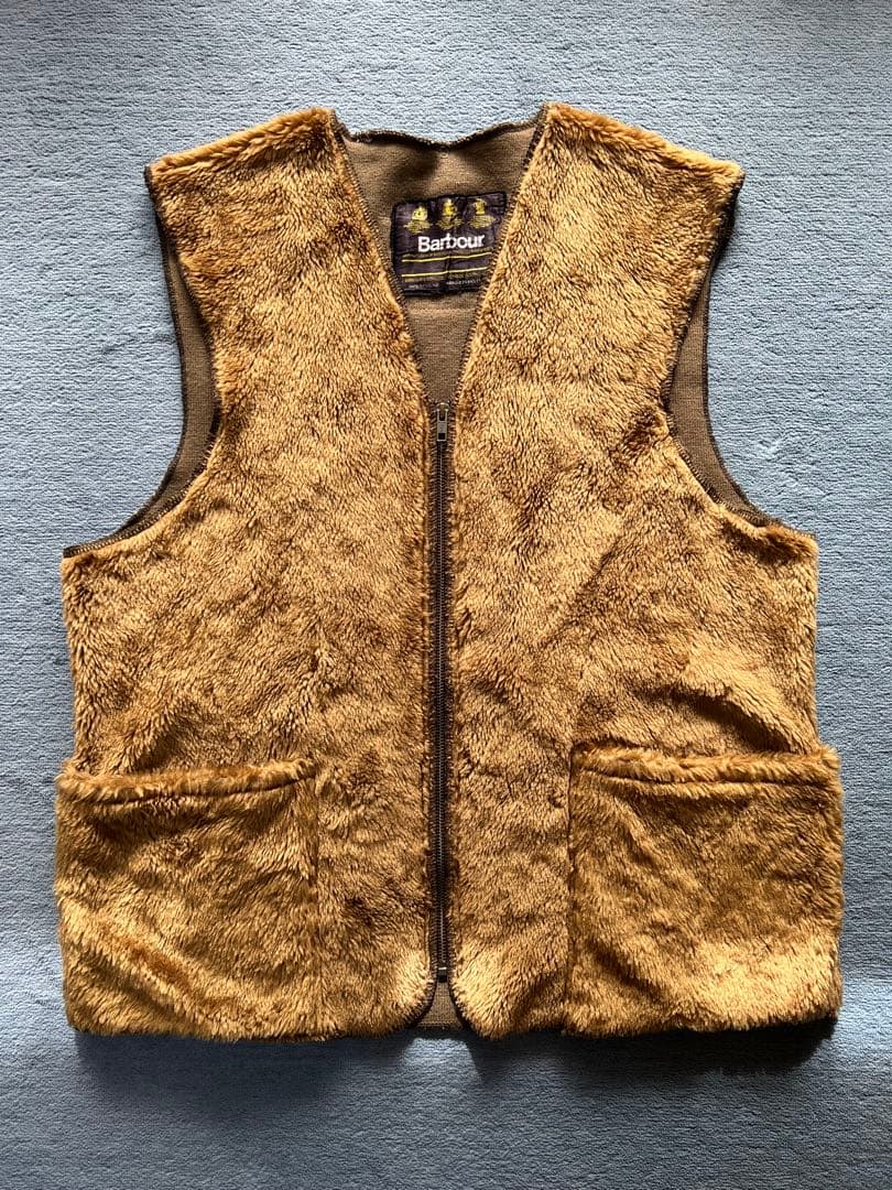 Barbour×US/Zip-Up Pile Boa Vest
