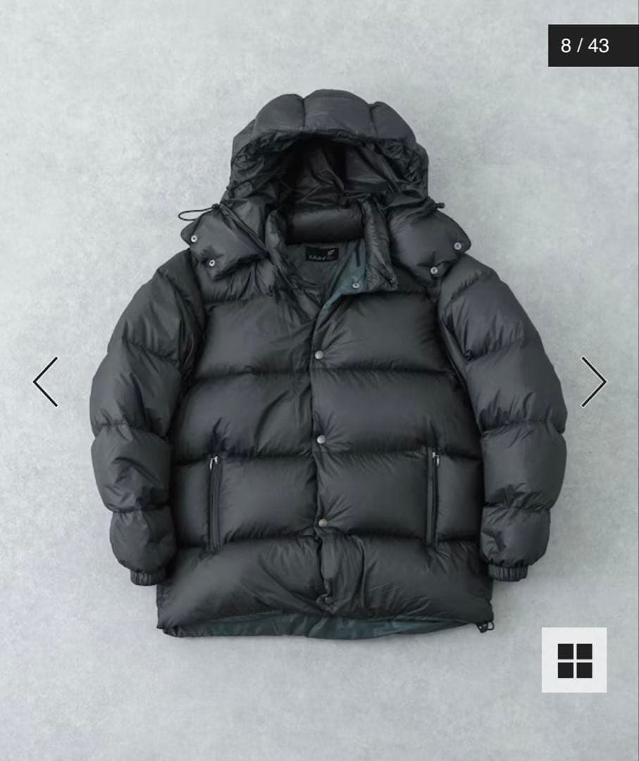 ジャケット・アウター KAJIF LIGHT DOWN JACKET M D.GREEN