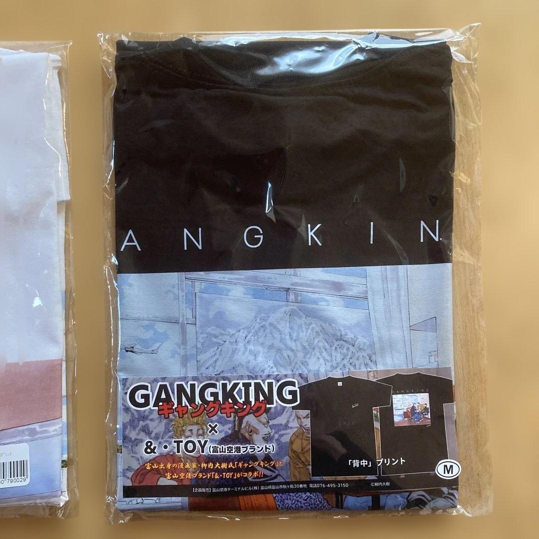 【M size】ギャングキング 富山空港限定 Tシャツ 黒白GANGKING