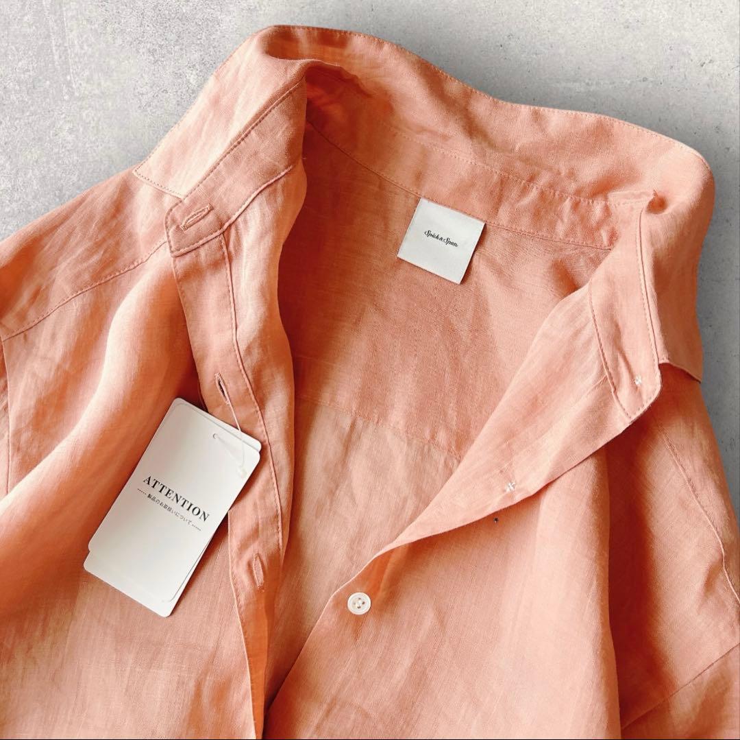 12時まで値下げ‼️未使用タグ付✨スピックアンドスパンラミーチュニックシャツリネン