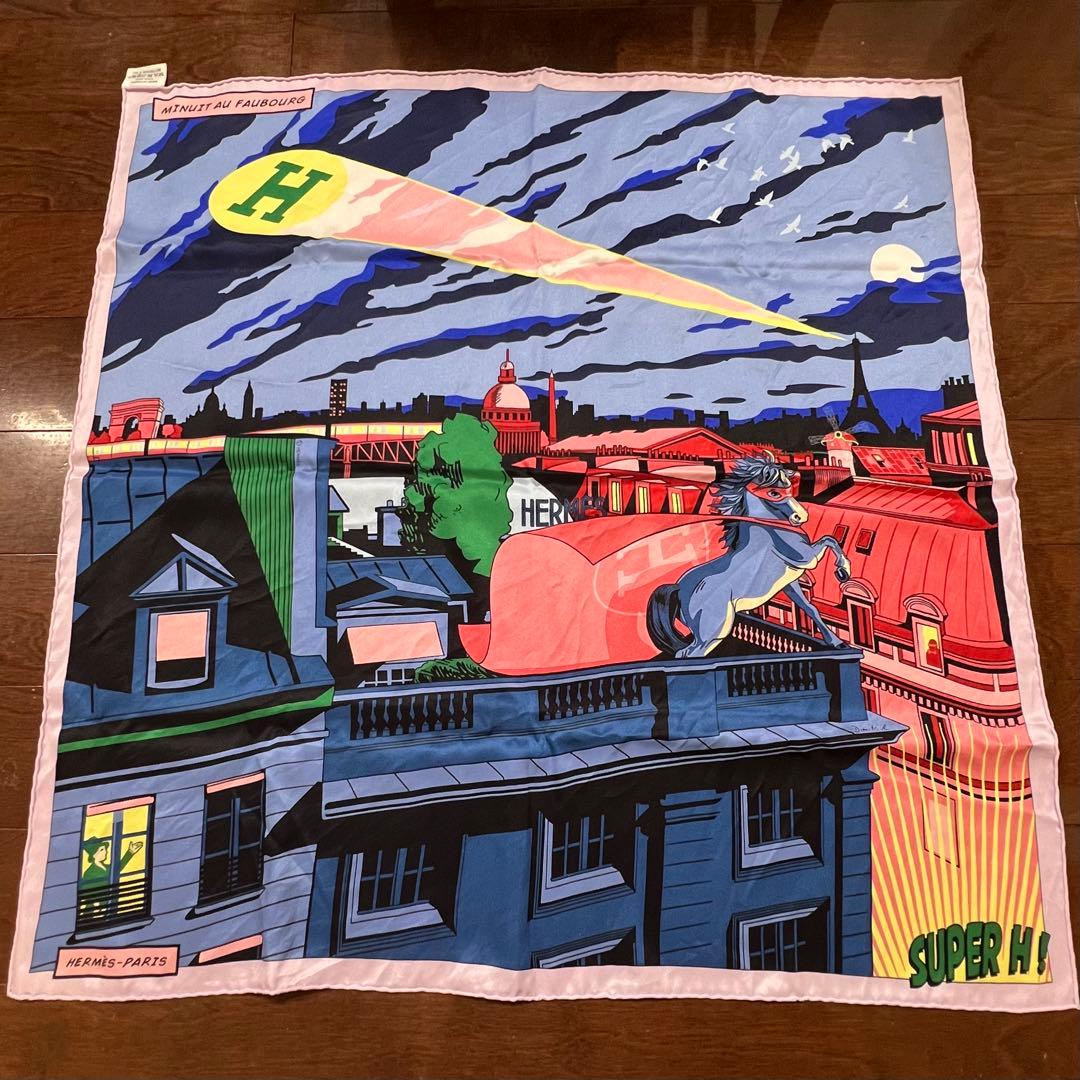 エルメス カレ70 ピンク パープル