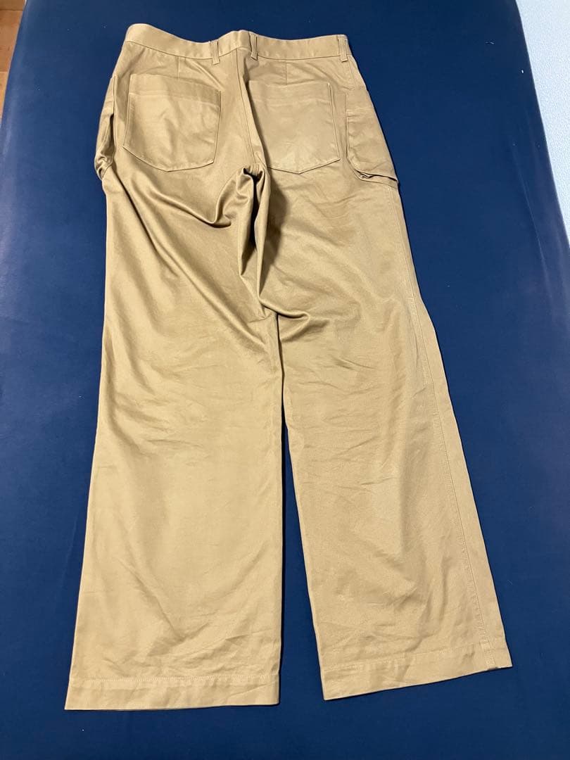 nisica ベージュ チノパン ワイドシルエット