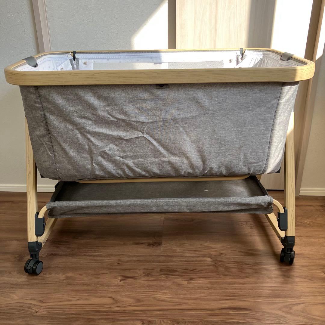 HZDMJ ベビーベット グレー　マット付き