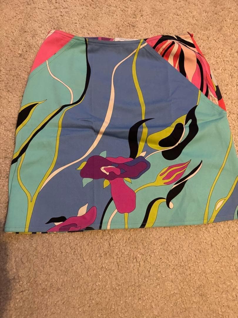 EMILIO PUCCI フラワーパターン ミニスカート　S　エミリオプッチ