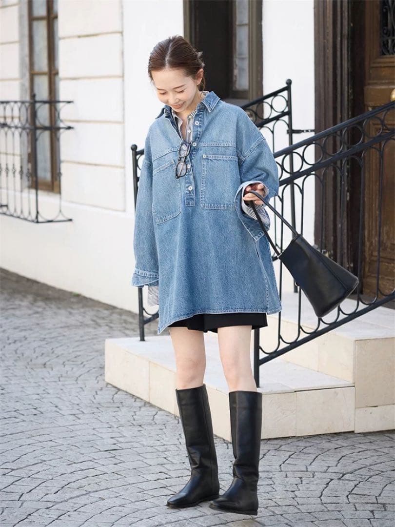 SLOBE IENA LE DENIM フィールドオーバーチュニック