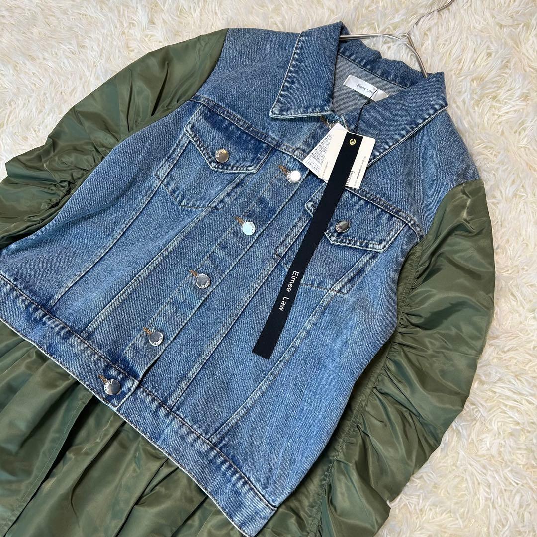 【新品タグ付】Eimee Law デニム異素材ドッキングワンピースコート