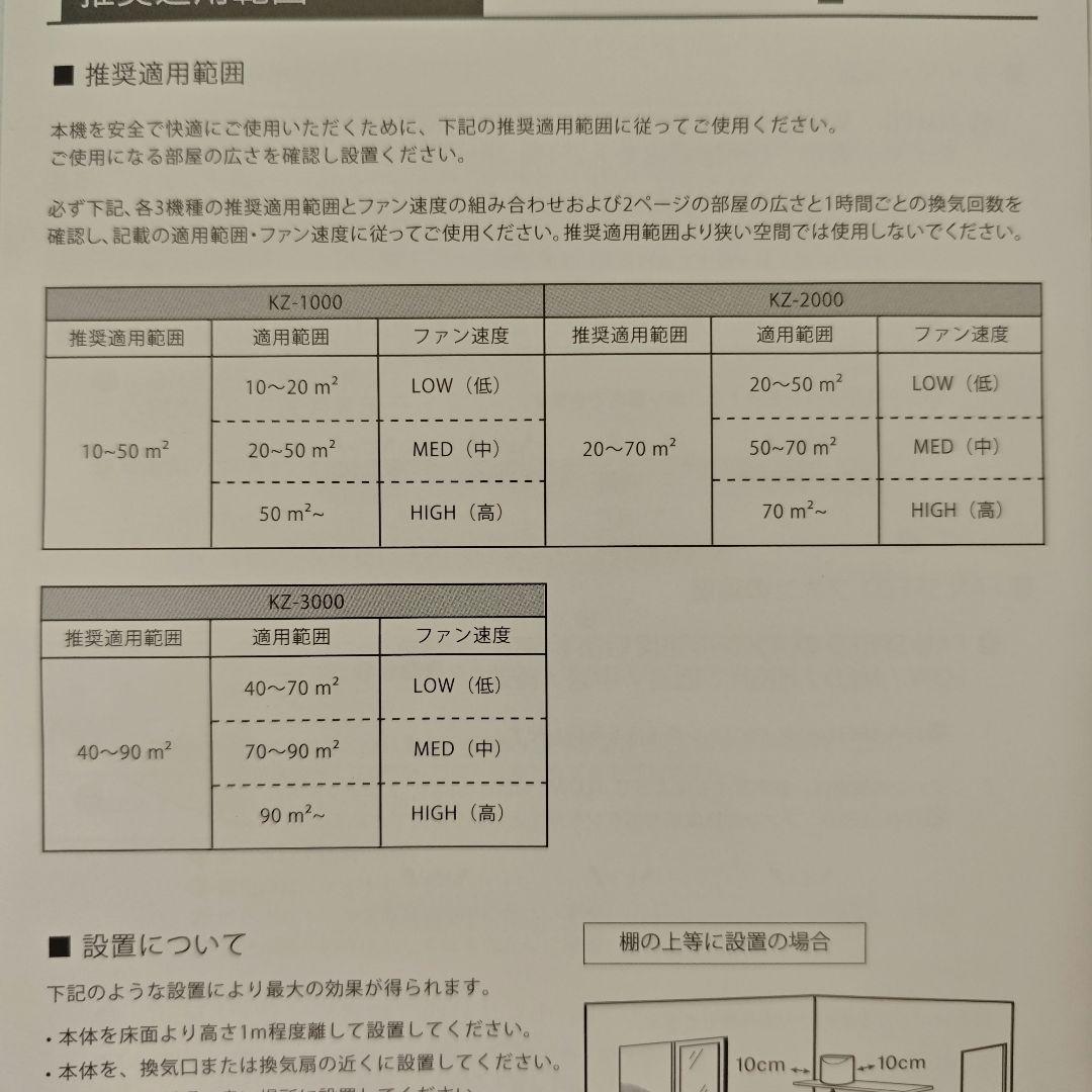 BioZone バイオゾーン 空気除菌機 KZ-3000 空気清浄機 ラピュア