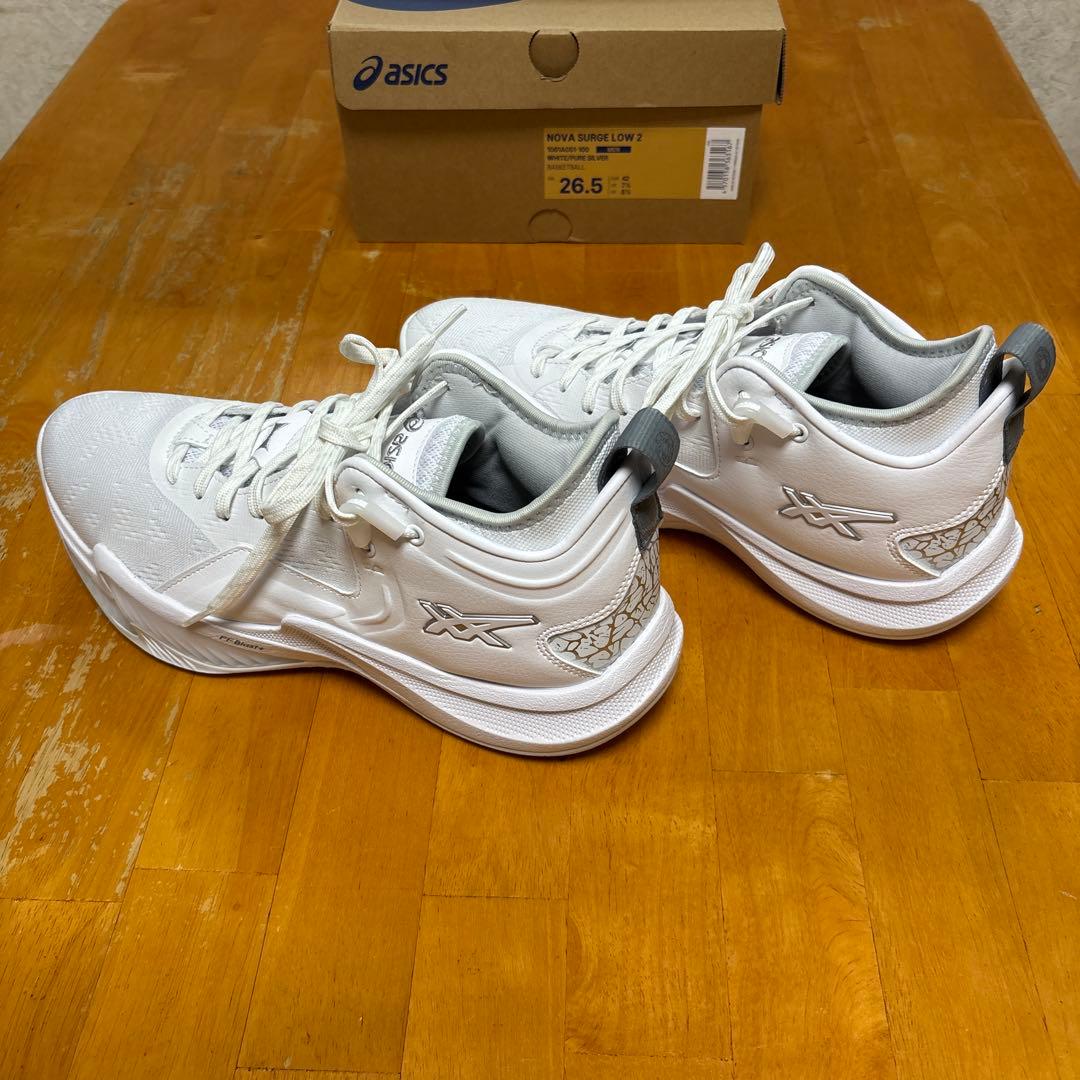 シューズ(男性用) NOVA SURGE LOW2 asics 26.5 US8.5 white