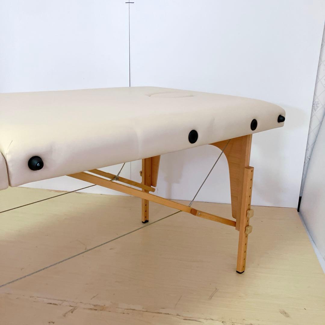 天然木　折りたたみ　マッサージベッド　エステベッド　折りたたみベッド　簡易ベッド
