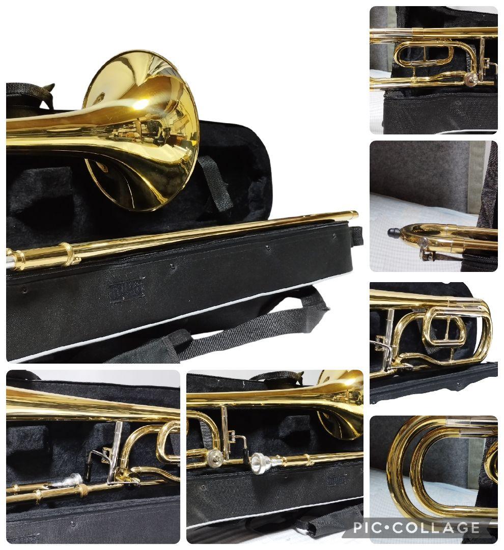 Soleil テナーバストロンボーン マウスピース、ケース付き 初心者　吹奏楽