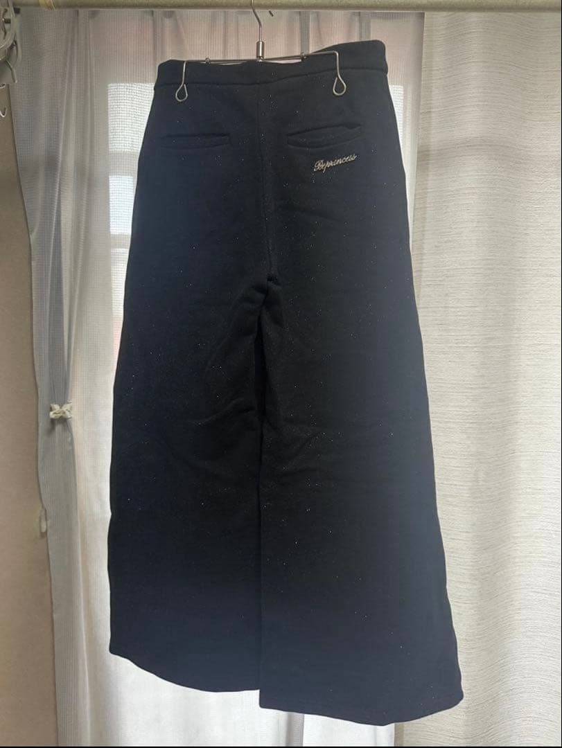 パンツ Kirakira flare pants (black) andwang