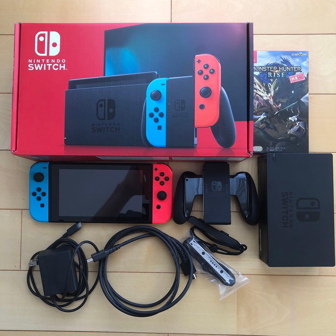 Nintendo Switch 本体 青/赤 モンスターハンターライズ付属