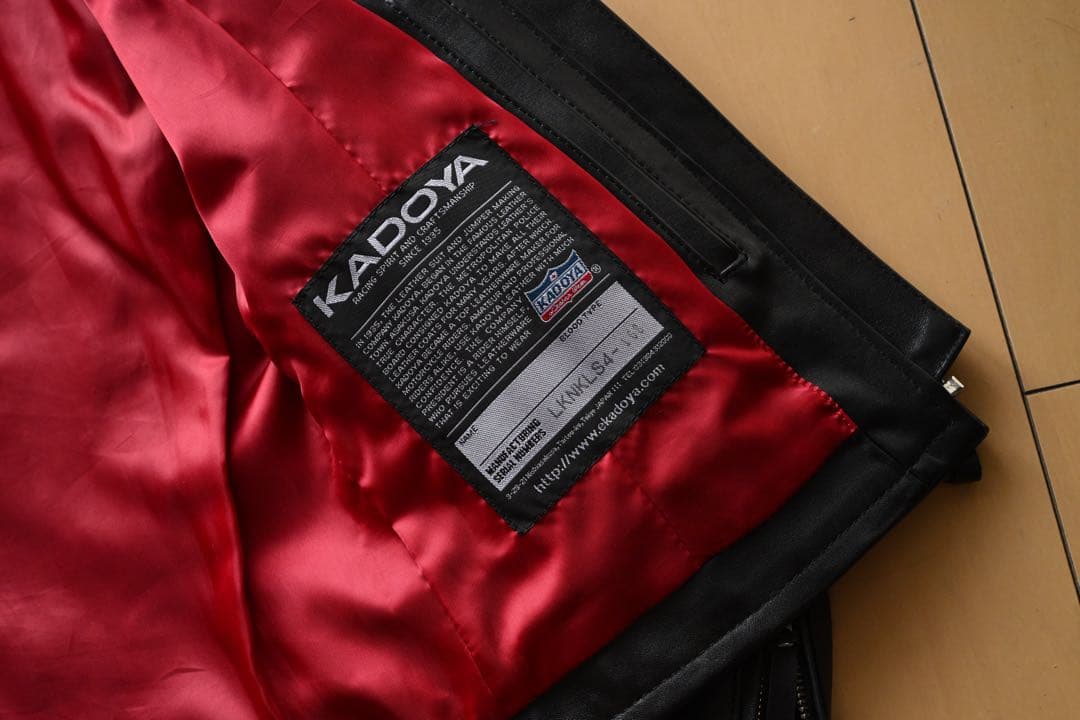 美品 KADOYA 現行モデル Mサイズ シングルレザージャケット