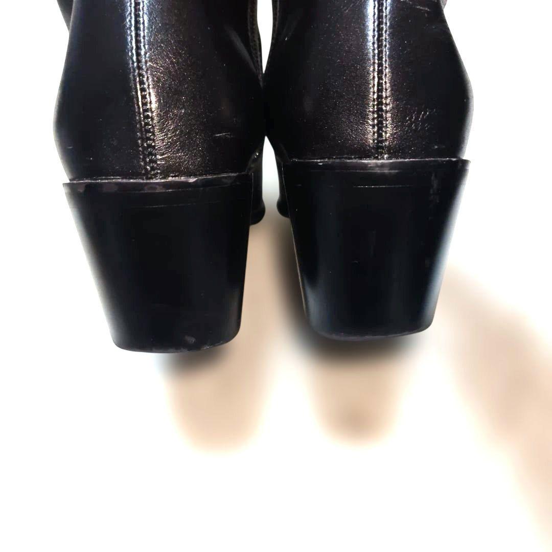 Lui's サイドジップ ヒールブーツ 41 ブラック