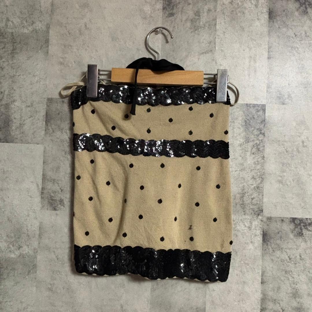 VALENTINO スパンコール　ニット　キャミソール　ホルターネック M191