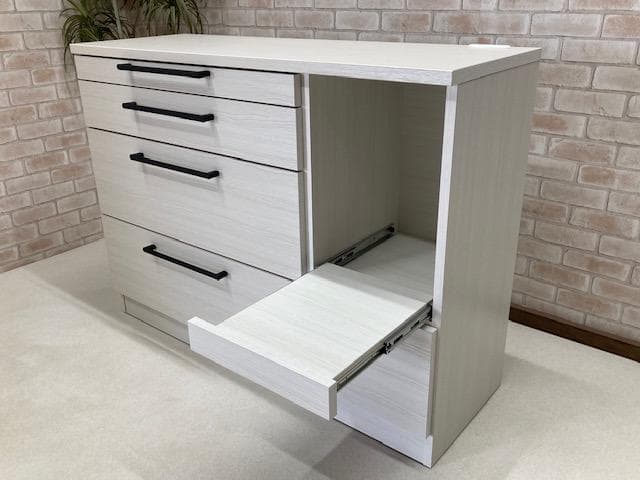 カウンター　キッチン　120幅　国産　レンジ台　収納　ホワイト　新品