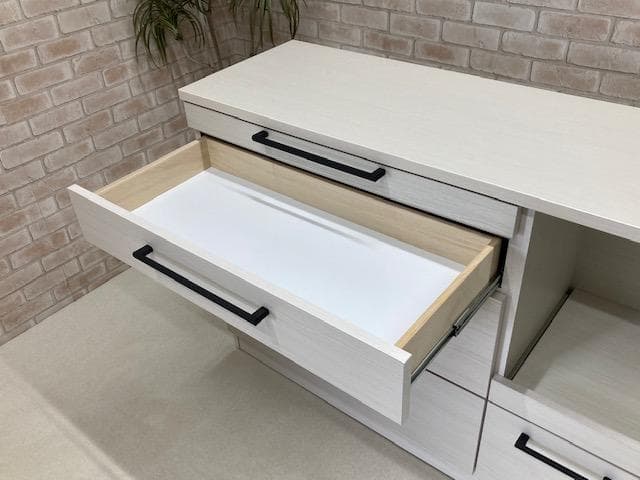 カウンター　キッチン　120幅　国産　レンジ台　収納　ホワイト　新品