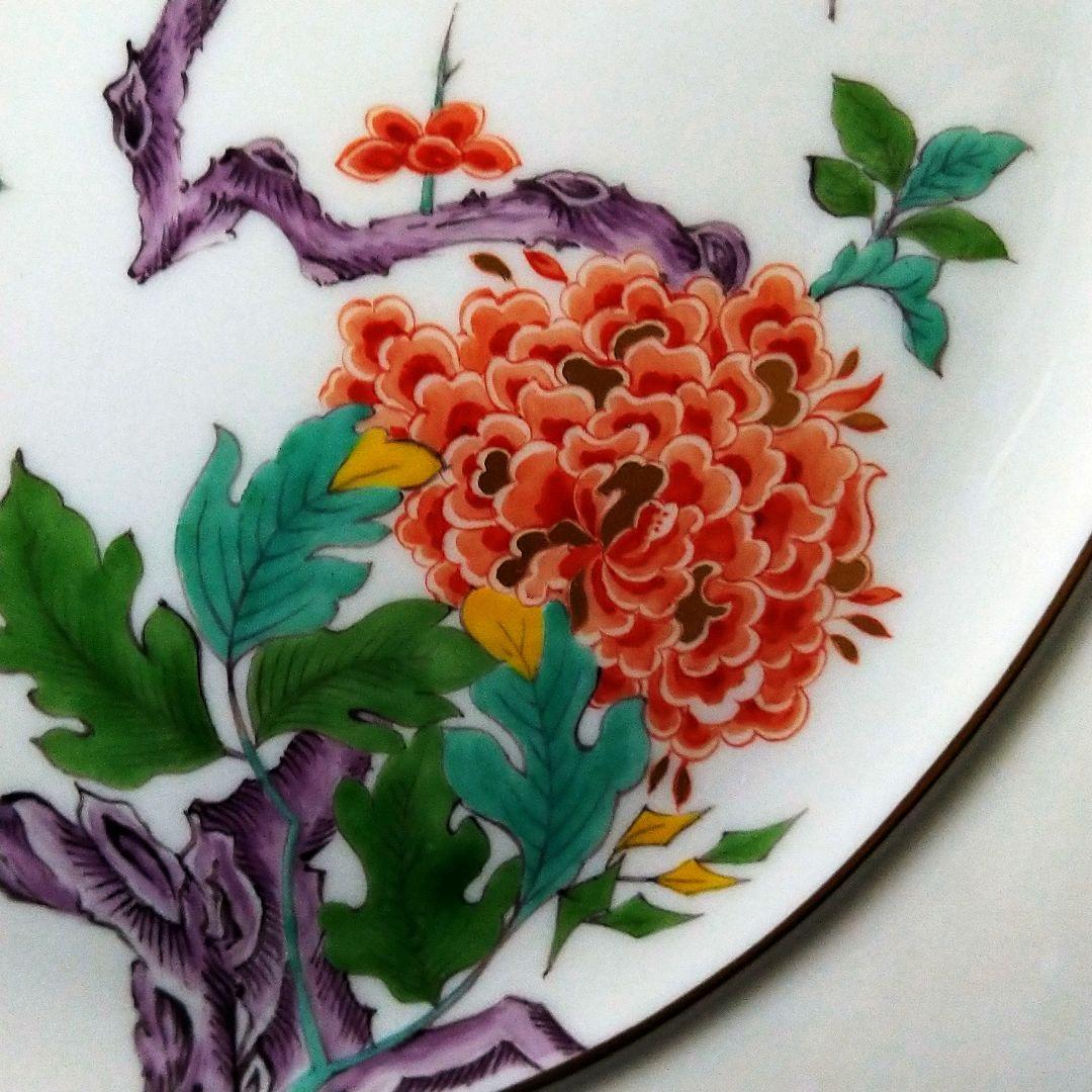 ✤マイセン(Meissen)シノワズリ額装陶板画✤『鳥と花』