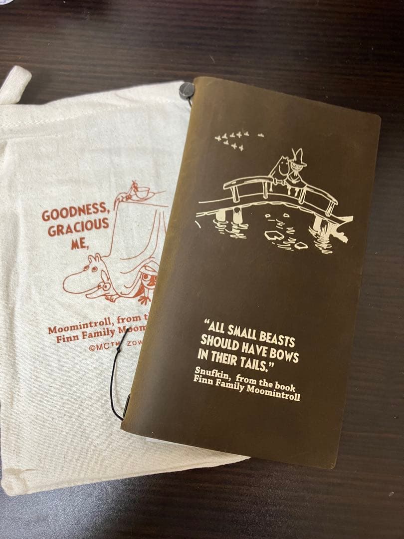 トラベラーズノート　MOOMIN 革カバー、コットンケースセット