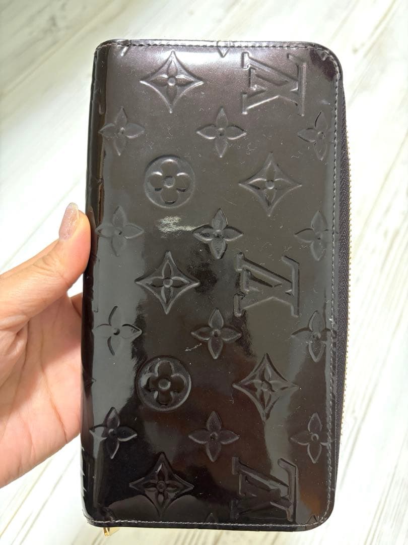 Louis Vuitton ヴェルニ長財布　ダークブラウン