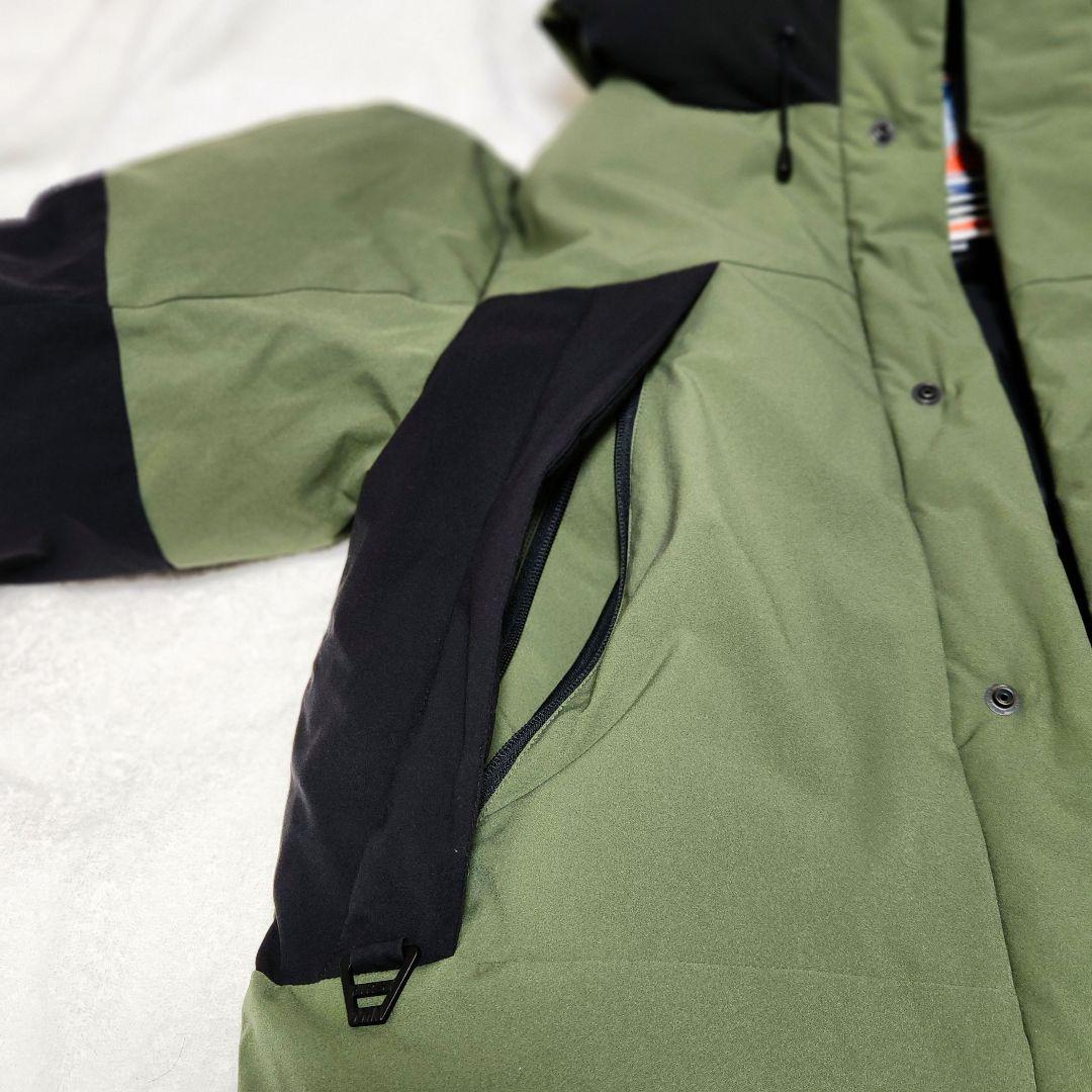 FIRST DOWN　ダウンジャケット　オリーブグリーン/ブラック　L　オマケ付