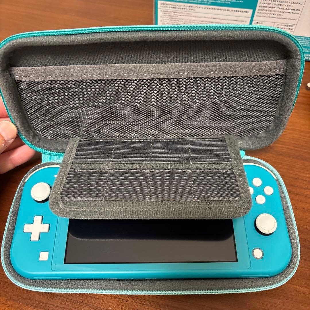 Nintendo Switch Lite ターコイズ　ケース microSD付き