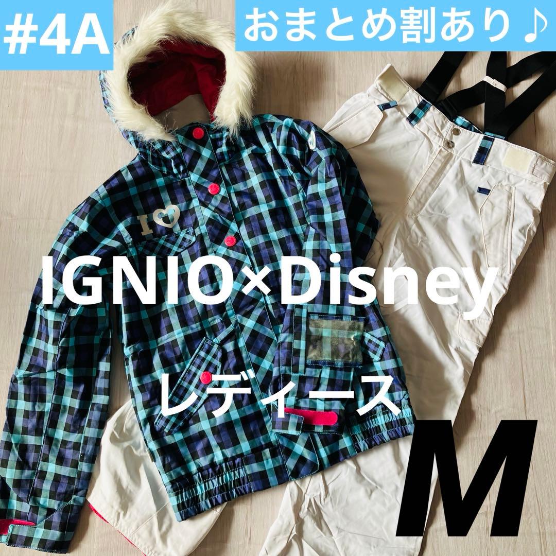 #4A✨IGNIO×Disney✨スキーウェア 上下セット レディースM