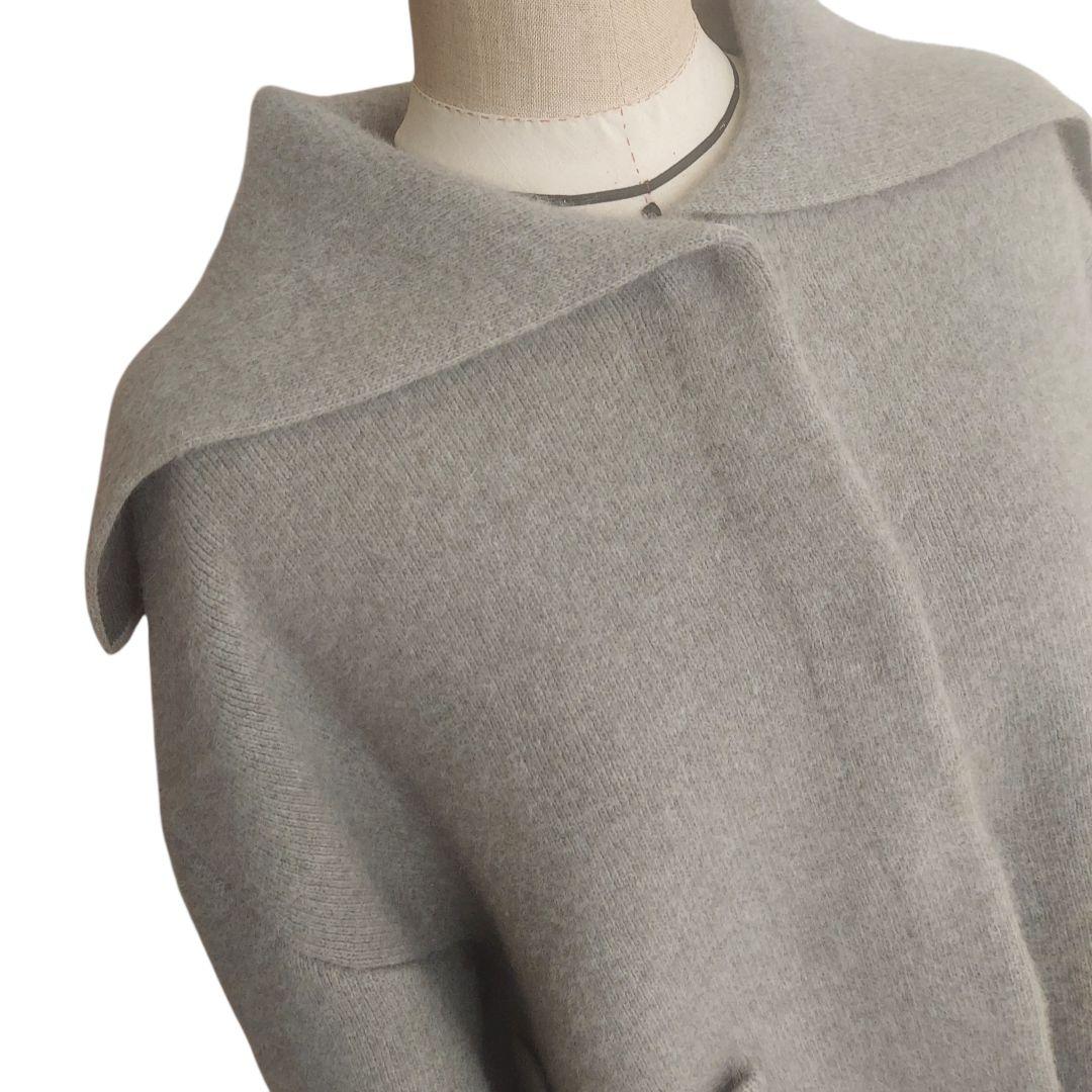 美品✨アダムエロペ　ダブルフェイスファーニットカーディガン ベージュ