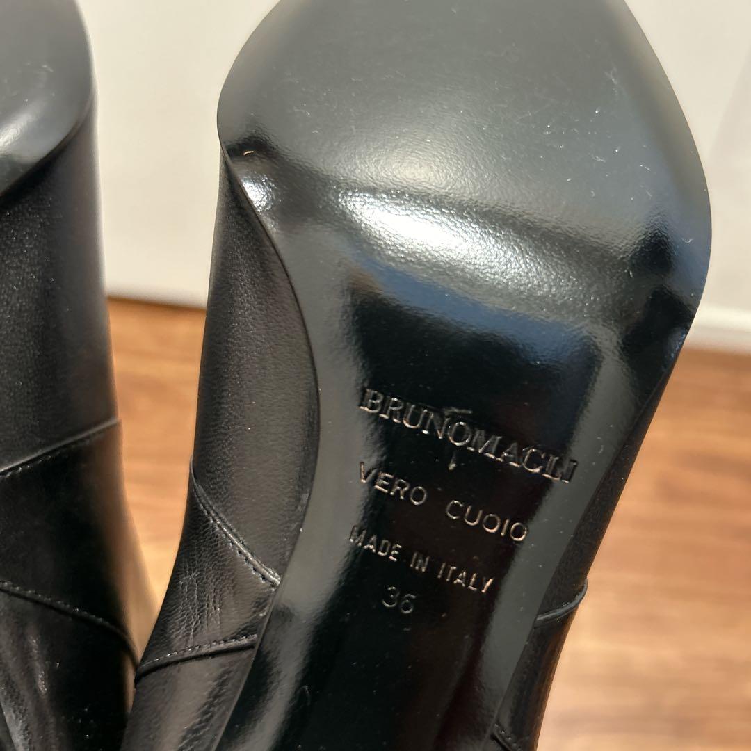 BRUNOMAGLI ブルーノマリ ロングブーツ36 ブラック イタリア製