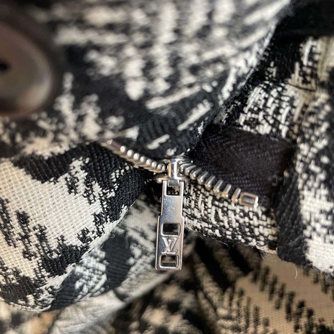 新品タグ付　ルイヴィトン　スラックス　千鳥格子　モノグラム　ブラック　Mサイズ