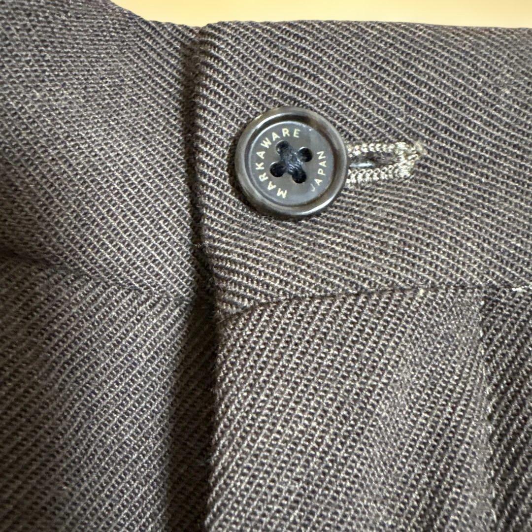 MARKAWARE マーカウェア　オーガニックウールトラウザー ブラウン 2