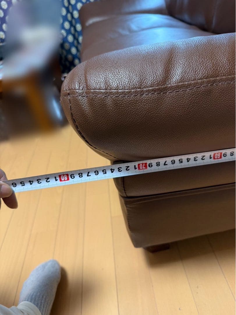 【最終値下金額】本革　ブラウン　ソファ　2人掛け