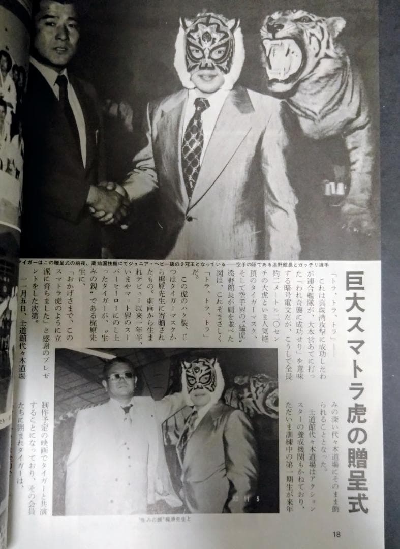 タイガーマスク　表紙　カラテマガジン