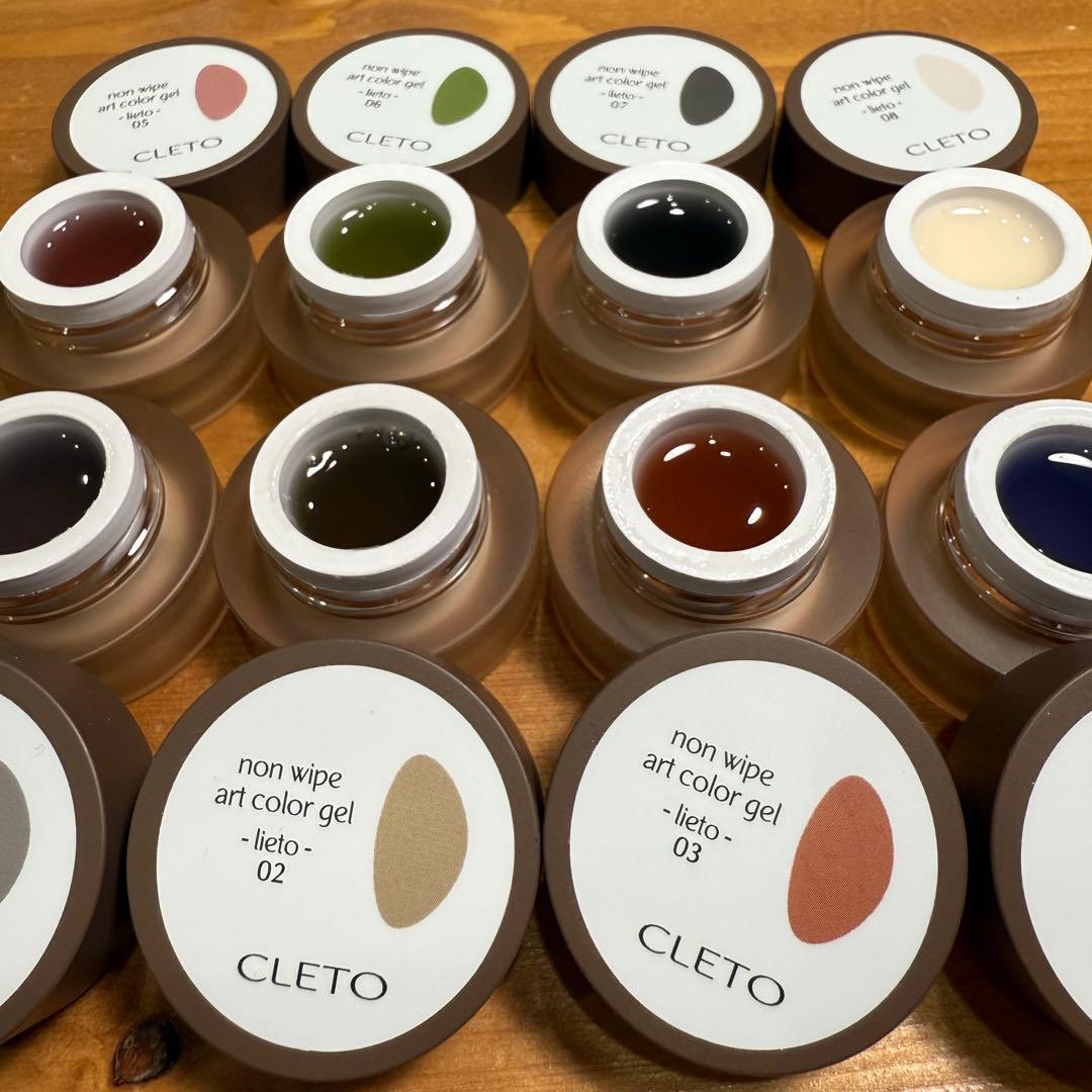 CLETO ノンワイプ アートカラージェル 8色セット