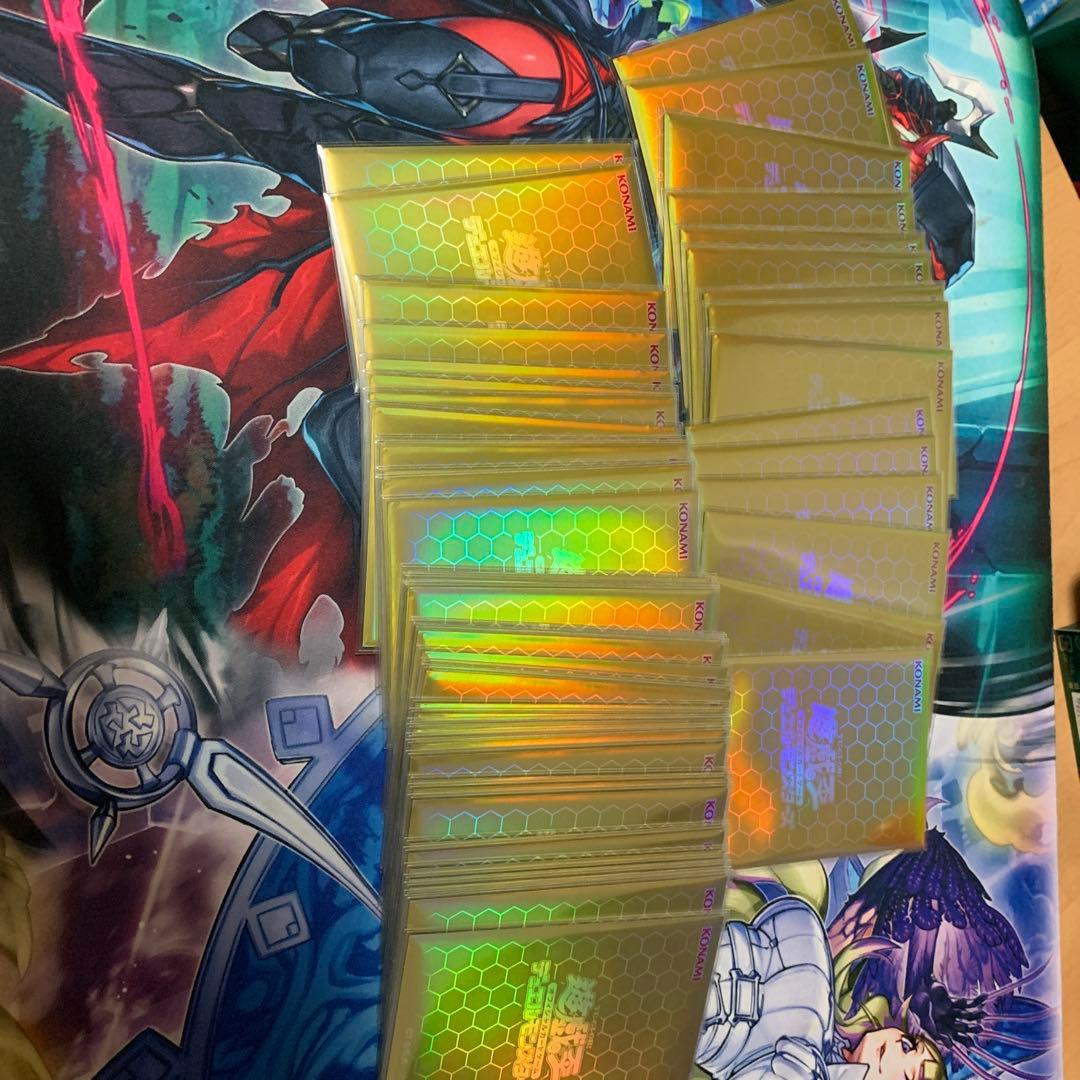 遊戯王OCG スリーブ　ハノイゴールド　ハノゴル　73枚