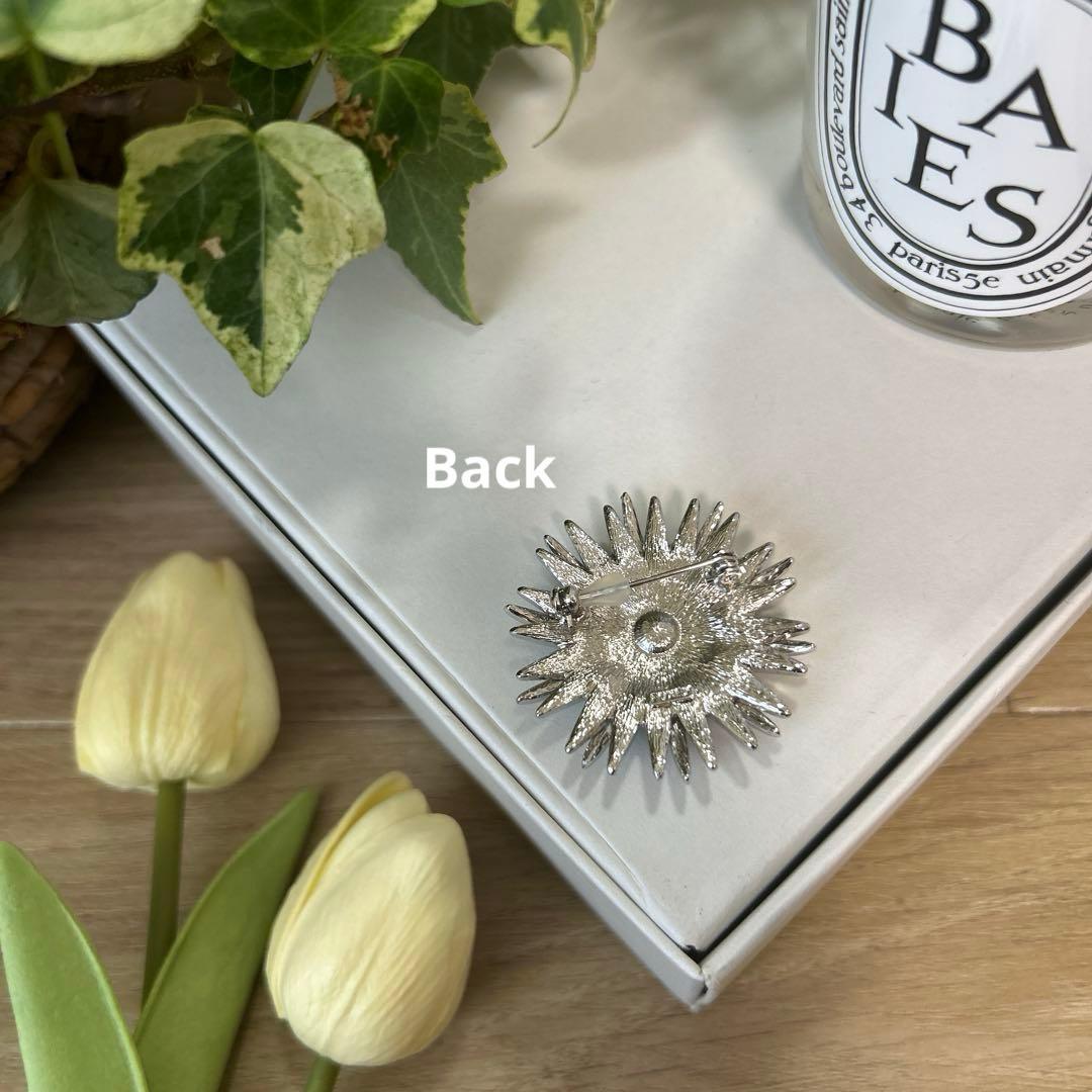 FOXEY　フォクシー　クリスタルブローチ　ビジューコサージュ　スワロフスキー