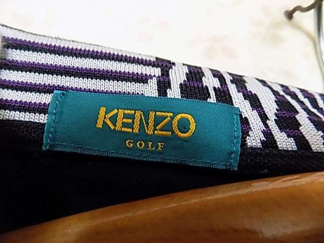 65975　ケンゾーゴルフ　長袖ポロシャツ　黒