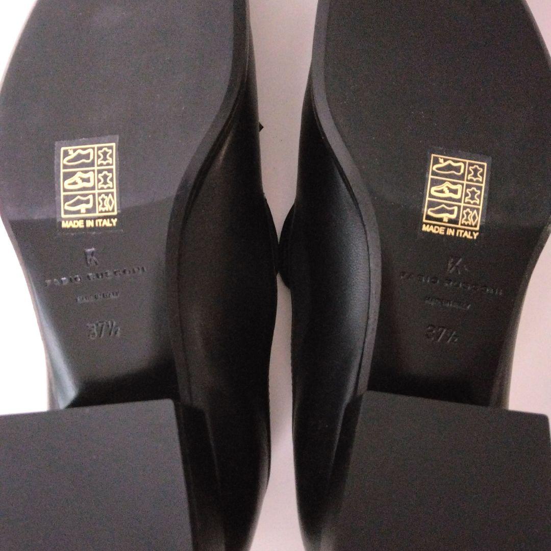 【 FABIO RUSCONI】タッセルローファー/ブラック 24.5 未使用