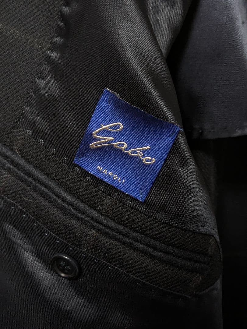 Gabo ガボ ナポリ製 ウィンドウペン ジャケット 48 本切羽 手縫い