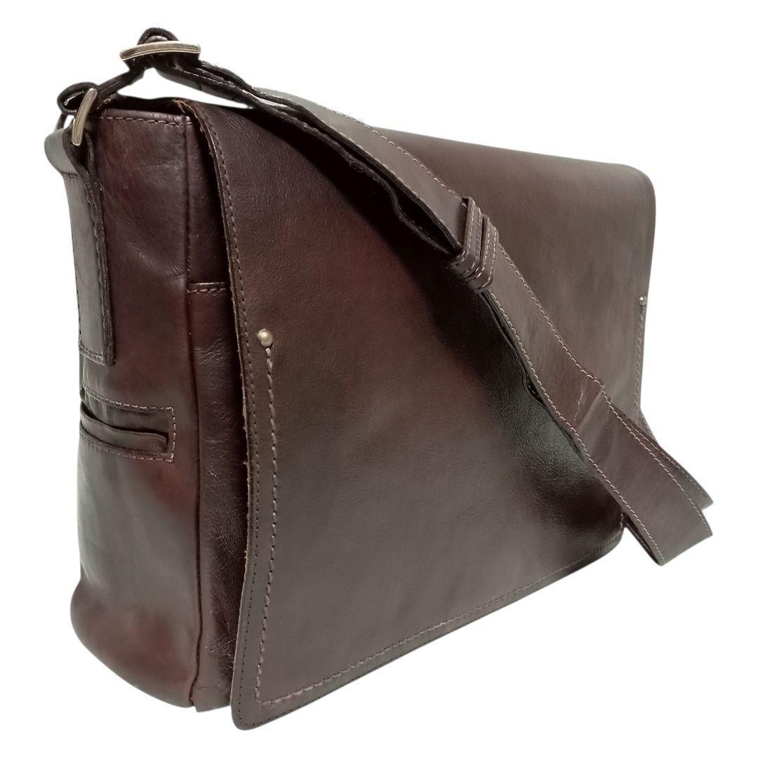 土屋鞄製造所 トーンオイルヌメ ショルダーバッグ ダークブラウンA4収納可 本革