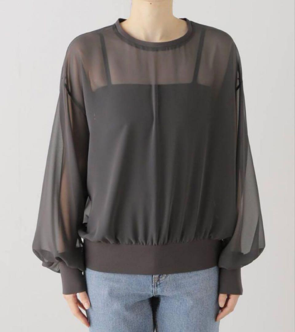⭐︎新品⭐︎L'Appartement Sheer Blouse グレー