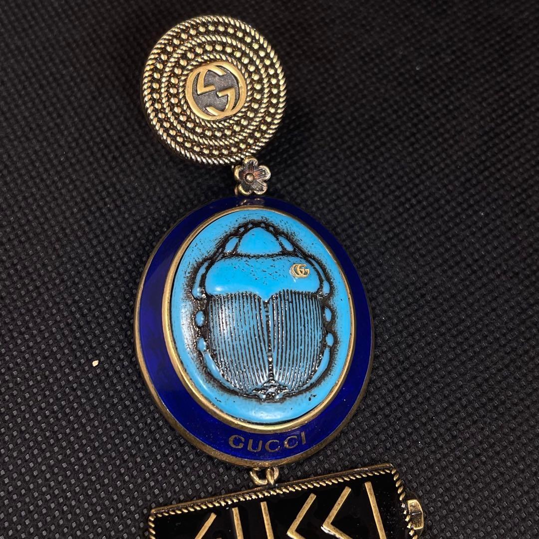 【希少】GUCCI グッチ　ピアス　スカラベ　片方#A-225