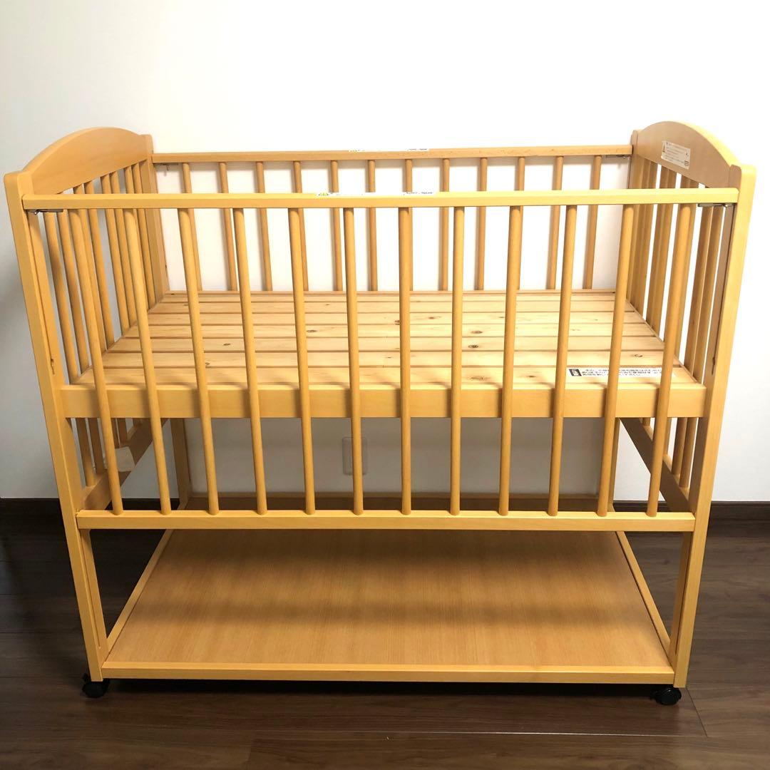 日本製ベビーベッド　サワベビー　Ｃ型ステラ　ナチュラル