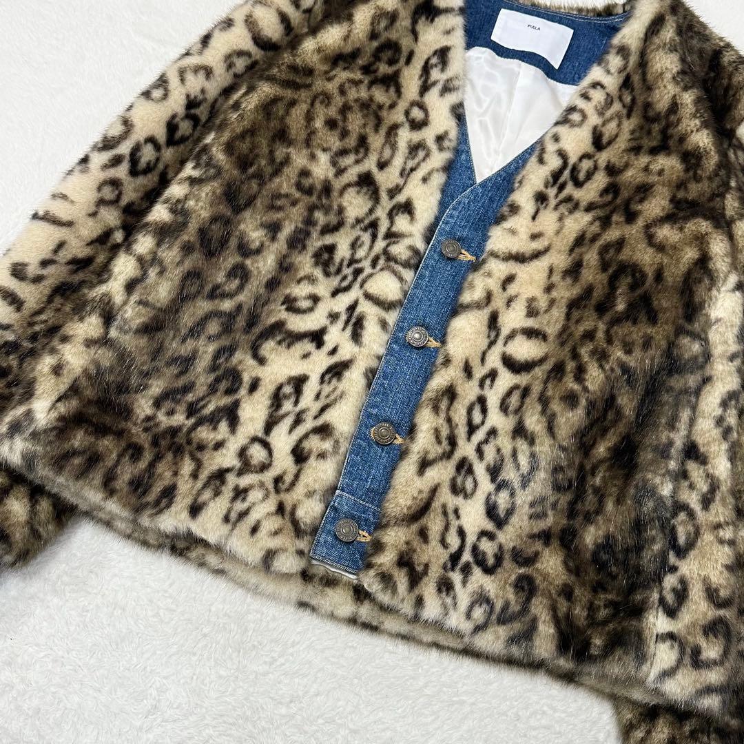 極美品✨TOGA PULLA レオパードデニムジャケット ドッキング ブルゾン