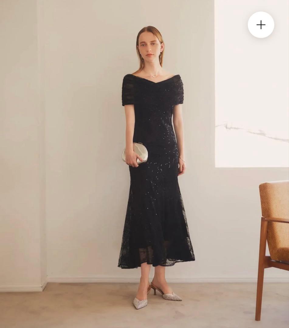 LEJA2WAYレース花柄オフショルダーマーメイドワンピースドレス結婚式同窓会