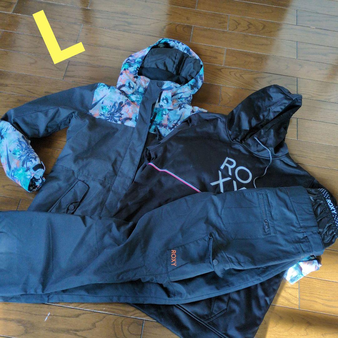 ROXY　スノボウェア　上下セット　ボンディング　撥水パーカー　L　ブラック