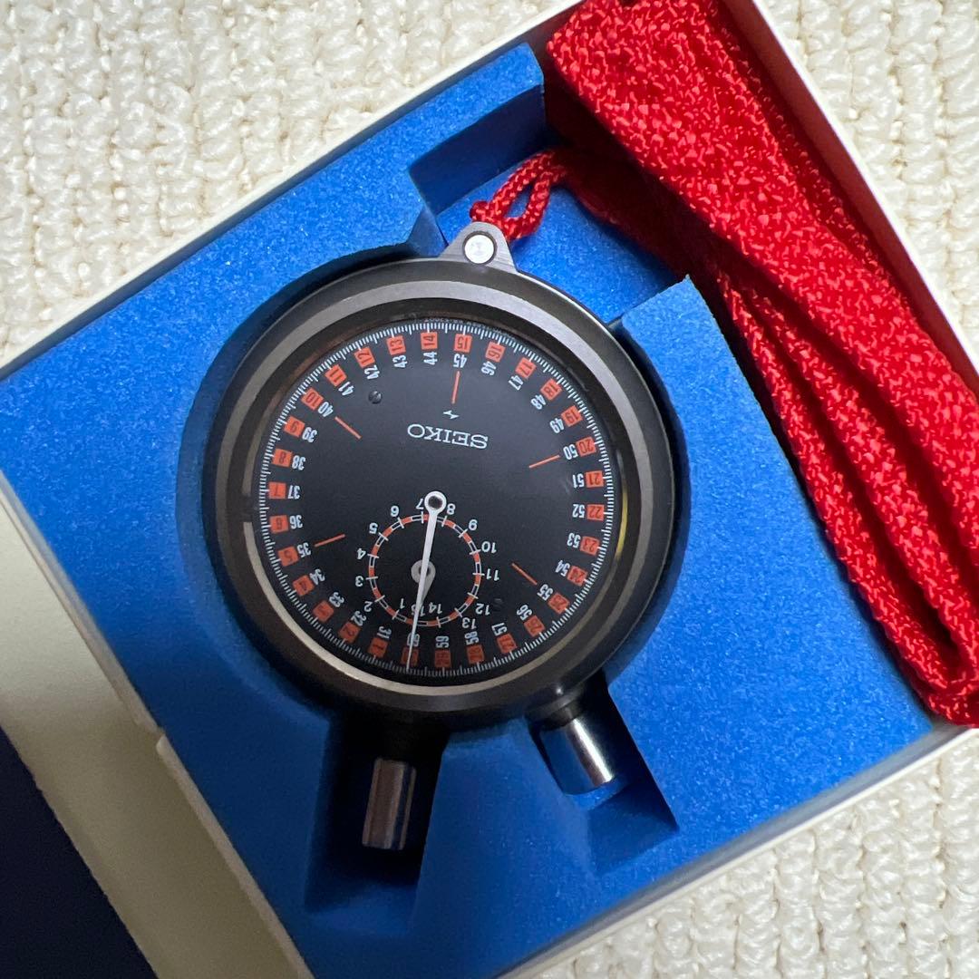 セイコー　88-5080黒文字盤ビンテージ防水ストップウォッチ。DS稼働美品。